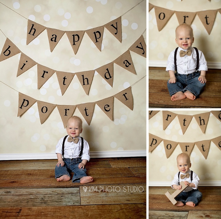 Dallas Photographer, Cake Smash, Burlap Banner, Dallas Baby Photographer, KM Photo Studio, Newsboy Hat