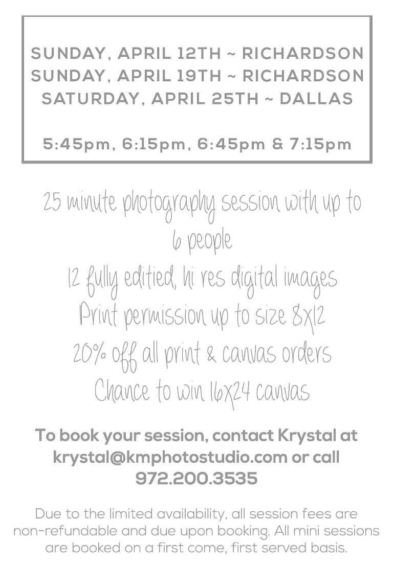 Spring Mini Sessions 2015 Dallas, Spring Mini Sessions 2015 Richardson, Spring Mini Sessions 2015 Plano, KM Photo Studio