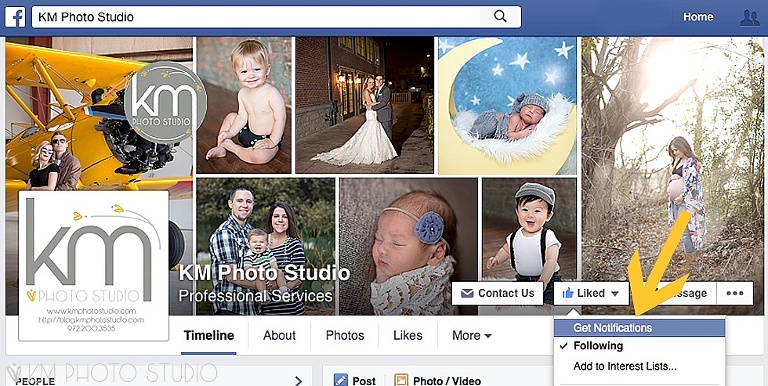 Facebook Changes 2015, Facebook business page, KM Photo Studio, Dallas Newborn Photographer