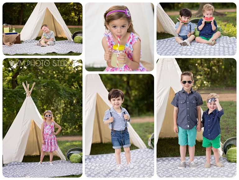 Summer Mini Session, Summer Mini Session Dallas, Summer Mini Session 2015, Styled Micro Session, KM Photo Studio, Richardson Baby Photographer, watermelon mini session, ice cream mini session, teepee mini session, lemonade mini session