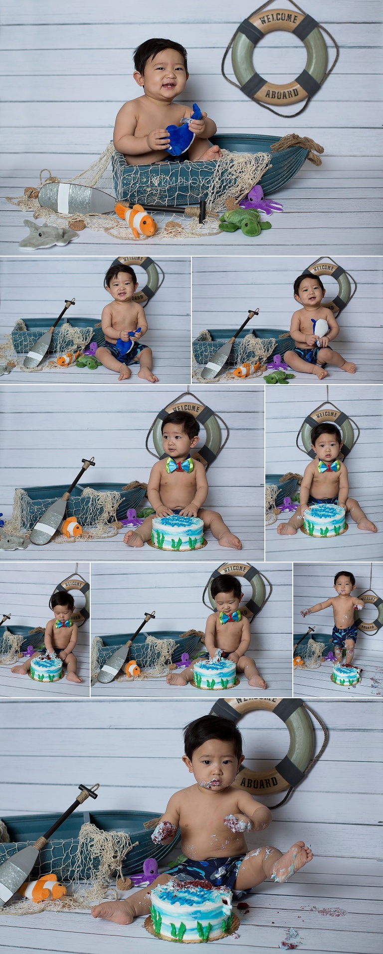 Plano TX Baby Photographer, McKinney 1 Year Photographer, Dallas 1 Year Photographer, Plano 1 Year Photographer, 1 Year Photographer DFW, KM Photo Studio, Under the Sea, Under the sea cake smash